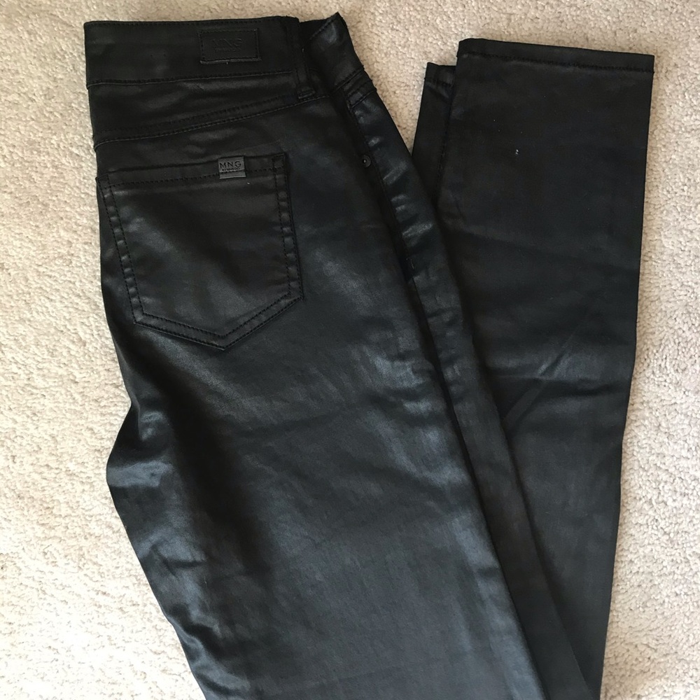 Mango coated jeans.